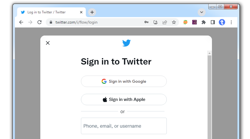 login ke twitter web