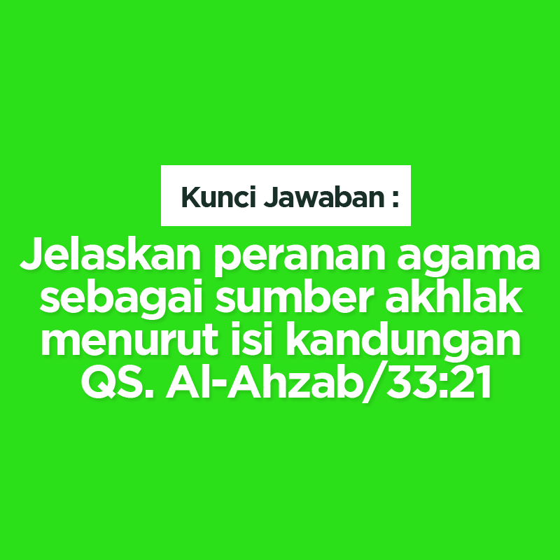 peranan agama sebagai sumber akhlak