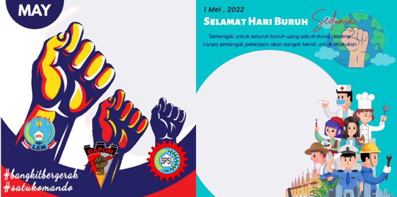 twibbon hari buruh 2022